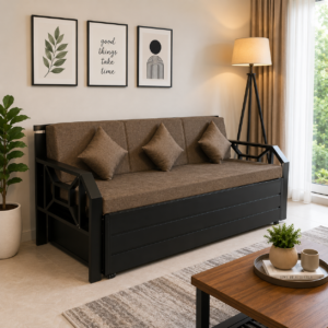 Metal Sofa Cumbed With Black Coating (6x6 Ft)