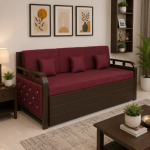 Metal Sofa Cumbed With Brown Coating (6X5 Ft)