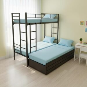 Metal Bunk Bed With Hydraulic Storage (6X3 Ft)